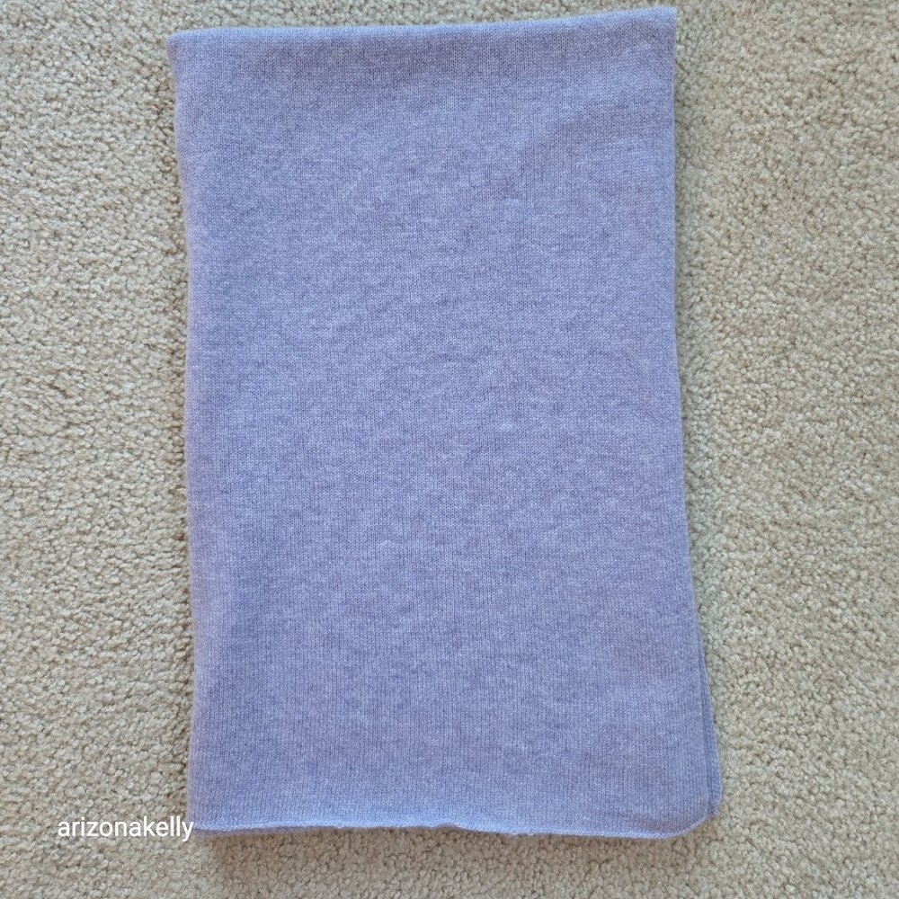 The Cashmere Project Heathered Lavender Knit Scarf - Picture 13 of 14